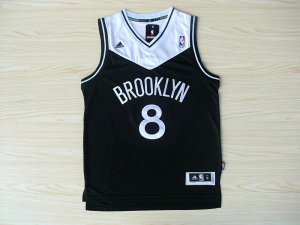 Maillot De Basket Brooklyn Nets Deron Williams Swingman 8 Noir et Blanc